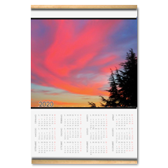 Sunset Calendario su arazzo A3