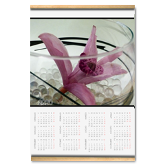 Orchidea Calendario su arazzo A3