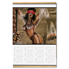 amazzone Calendario su arazzo A3