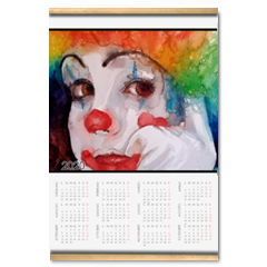 baby clown Calendario su arazzo A3