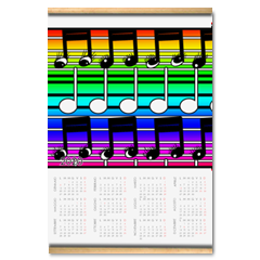 note musicali Calendario su arazzo A3