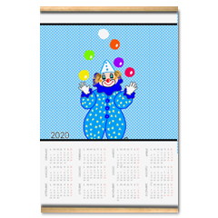 clown Calendario su arazzo A3