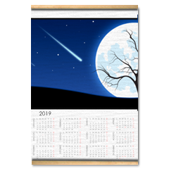 Notte Magica Stellata Calendario su arazzo A3