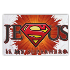 Jesus my superhero Federa cuscino