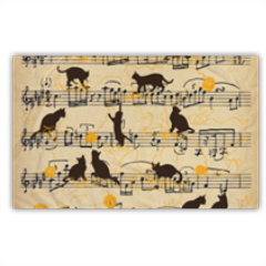 gattini e note musicali Federa cuscino
