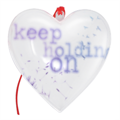 keep holding on Palla di natale cuore