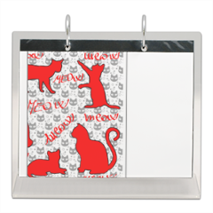 gattini rossi Calendario da tavolo in plexiglass