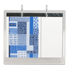 geometrie in azzurro Calendario da tavolo in plexiglass