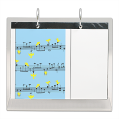 uccellini e note musicali Calendario da tavolo in plexiglass