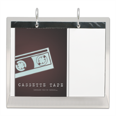 Cassette Tape Calendario da tavolo in plexiglass