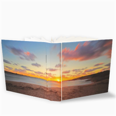 Tramonto sulla spiaggia Fotoalbum con Tasche 26x30