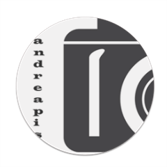 andreapis'logo Sottobicchiere masonite tondo
