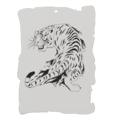 Tigre bianca  Pergamena in masonite