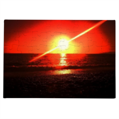 Red Sunet Foto su Puzzle A3-A4