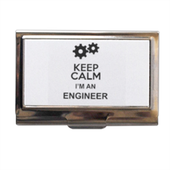 KeepCalm I'm an engineer! Portabigliettini da visita carte di credito