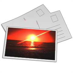 Red Sunet Foto su Cartoline 