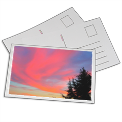 Sunset Foto su Cartoline 