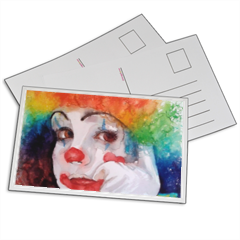 baby clown Foto su Cartoline 