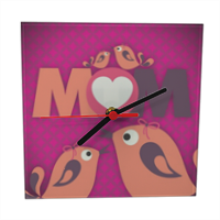 Mamma I Love You - Orologio vetro quadrato con foto 
