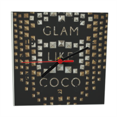 Glam Like Coco Orologio vetro quadrato con foto 