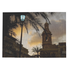 Lamp on sunset Puzzle con cornice A4