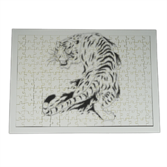 Tigre bianca  Puzzle legno con cornice A3
