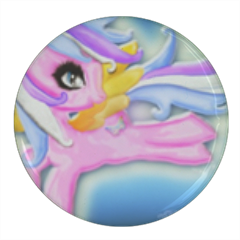 Mini Pony Fantasia Spille personalizzate rotonde