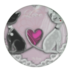 Sweet Love with Dog Spille personalizzate rotonde