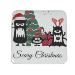 Scary Christmas  Spille personalizzate quadrate
