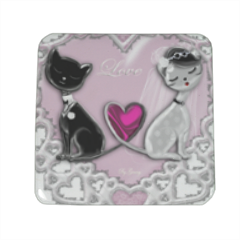 Weddings Cats Spille personalizzate quadrate