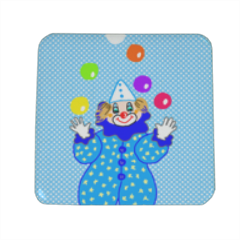 clown Spille personalizzate quadrate