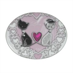 Weddings Cats Spille personalizzate ovali