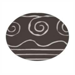 Spirali Bianco e nero Spille personalizzate ovali