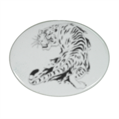 Tigre bianca  Spille personalizzate ovali