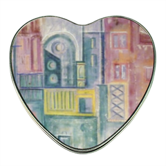 Paesaggio Case astratto Scatola di latta cuore con foto