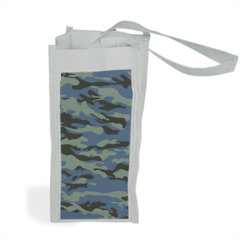 Blue camouflage  Shopper bag per bottiglie