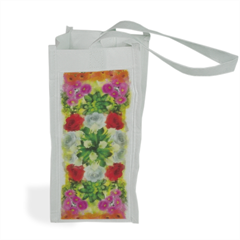 immagine di fiori Shopper bag per bottiglie