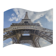 Parigi Torre Eiffel Puzzle con cornice onda