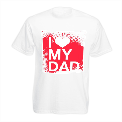 I Love My Dad T-shirt bambino in cotone