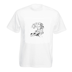 Tigre bianca  T-shirt bambino in cotone