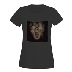 labbra T-shirt donna in cotone