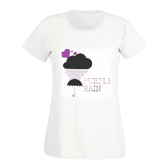Pioggia Viola T-shirt donna in cotone