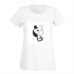 amore felino T-shirt donna in cotone
