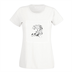 Tigre bianca  T-shirt donna in cotone