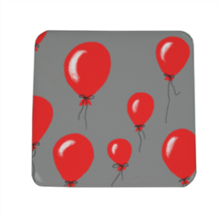red baloons Magnete da frigo quadrato