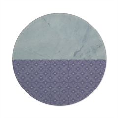 Purple marble_ Tagliere in vetro tondo