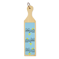 uccellini e note musicali Tagliere in legno rettangolare