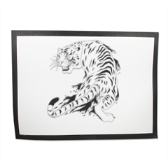 Tigre bianca  Tappeto in gomma 80x60