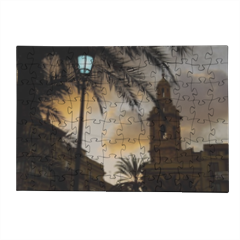 Lamp on sunset Puzzle in Legno Small 