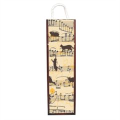 gattini e note musicali Portabottiglie in legno